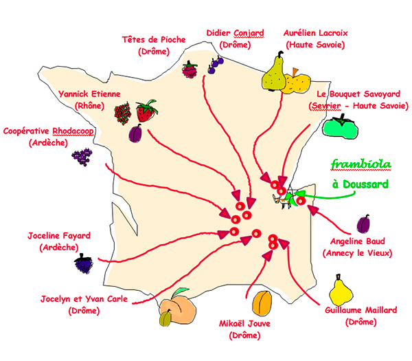 Carte des producteurs de fruits 2024